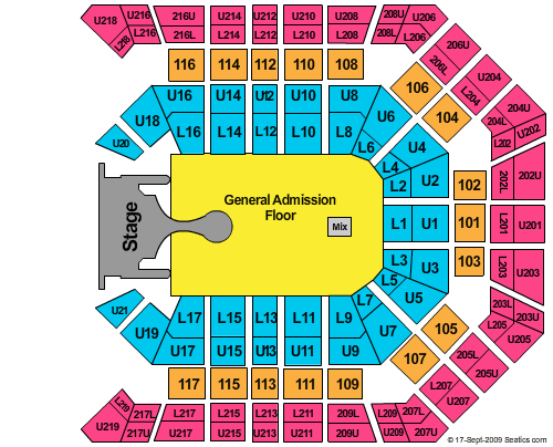 MGM Grand Garden Arena Nickelback Seating Chart